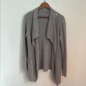 White + Warren Light Gray Women's Cardigan